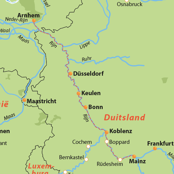 Riviercruise over de Rijn naar Mainz