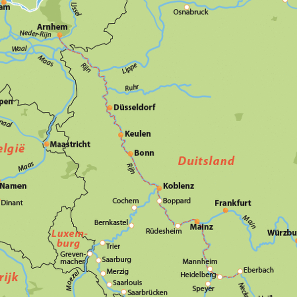 heidelberg en ebernach vaarroute riviercruise